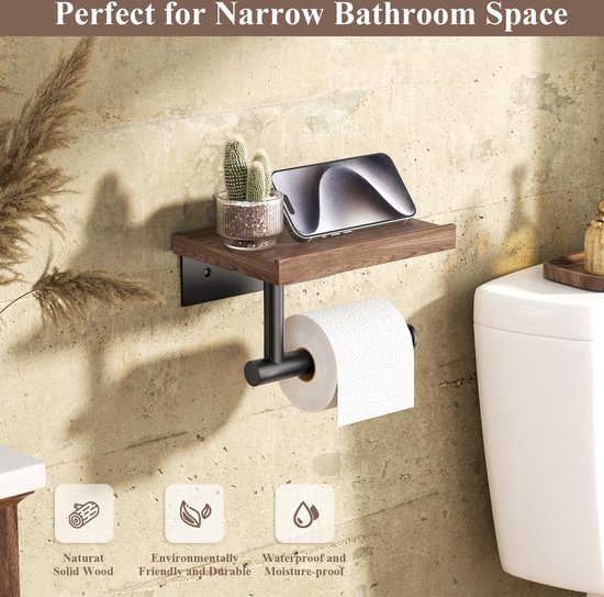 Gadgy WC Rolhouder Zwart Schaap - Reserverolhouder - Toiletrolhouder