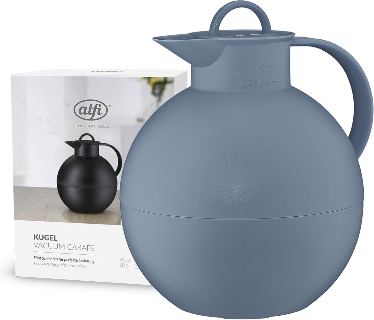 Thermoskan, bolvormig, ca. 1 liter, 12 uur warm, 24 uur koud