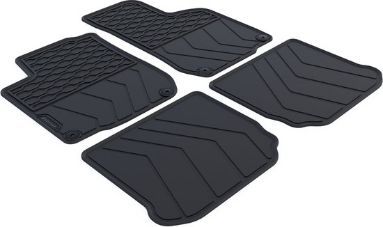 Rubber Automatten geschikt voor Volkswagen Golf 4 - 1997-2003 - 4-delig - Uitvoering: 3/5-deurs / Variant | Bevestigingssysteem: Clips (met ovaal oog) met schroef