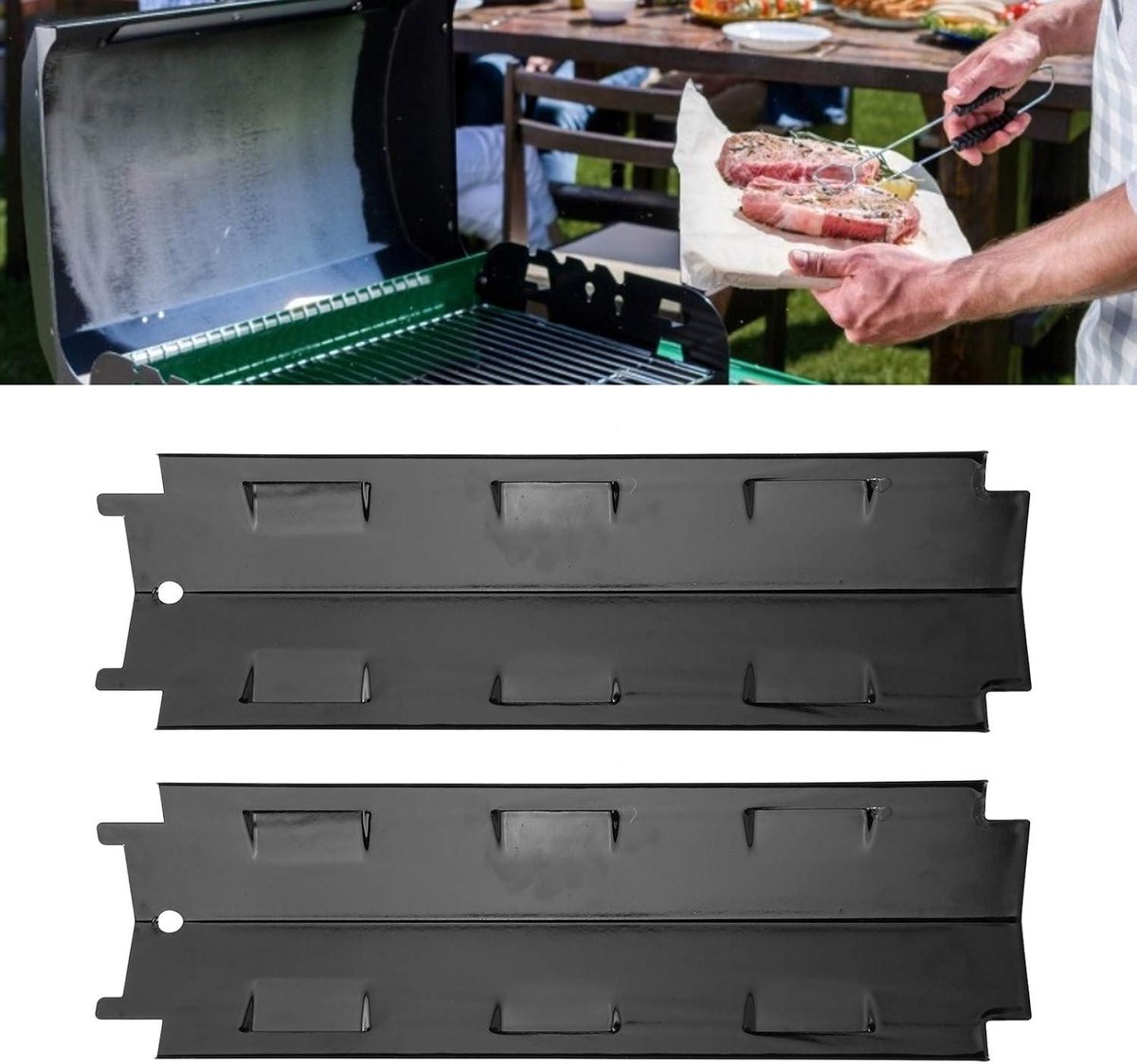BBQ-Toro Roestvrijstalen Vlamverdeler Voor Gasgrill, 37,5 X 12 Cm, Zilver, Vlamplaat Gasgrill Reserve Branderafdekking Vlamplaat Voor Gasgrill Roestvrij Stalen Hitteplaat Reserveonderdelen BBQ-Toro Roestvrijstalen Vlamverdeler Voor Gasgrill, 37,5 X 12 Cm, Zilver, Vlamplaat Gasgrill Reserve Branderafdekking Vlamplaat Voor Gasgrill Roestvrij Stalen Hitteplaat Reserveonderdelen
