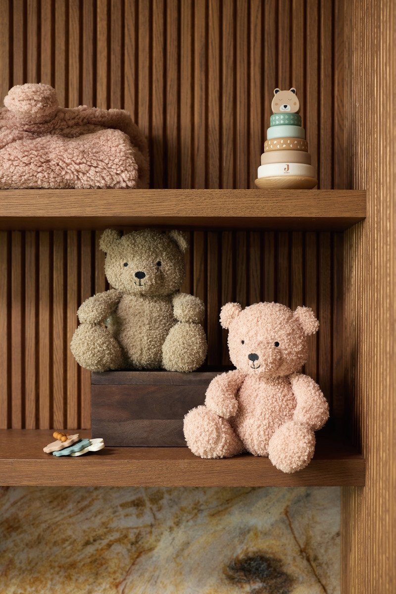 Jollein - Knuffel Teddy Bear - Wild Rose - 25cm - Knuffelbeer - Boucle — afbeelding 15
