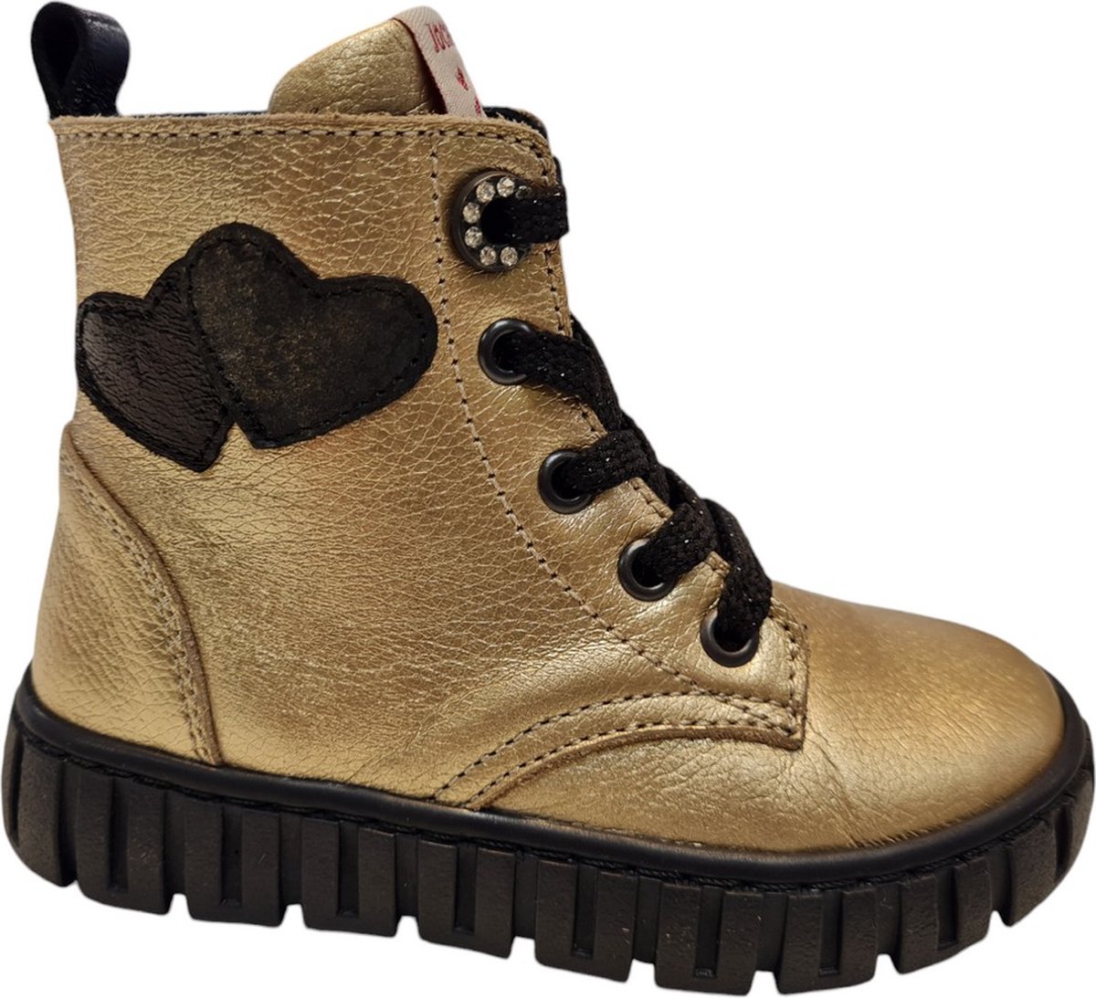 Jochie Delia Gold 24160 960 Meisjes Veterboots - Goud - 24