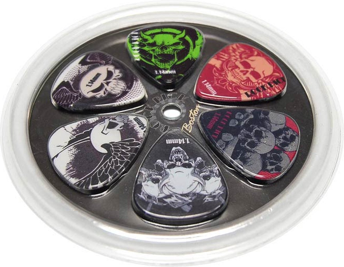 Boston BRP6-114 Plectrumset 6-Pack Celluloid 1.14 mm Geschikt