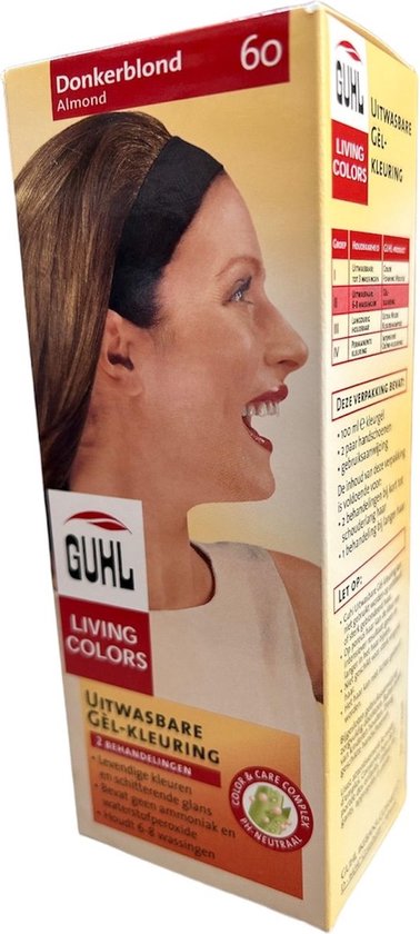Guhl Living Colors Uitwasbare Gel-Kleuring Haarverf Donkerblond 60