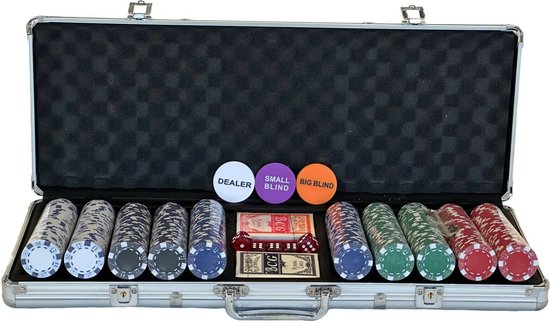 Foto: Pegasi pokerset 500 chips koffer texas hold em poker set pokerkoffer koffer voor pokeren