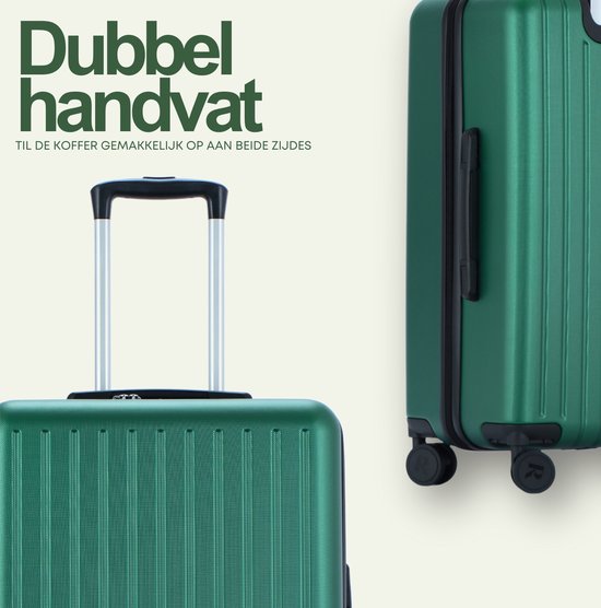 Medium Aluminium Reiskoffer 67cm - 4 Wielen, TSA Slot En Bekerhouder (Zwart)