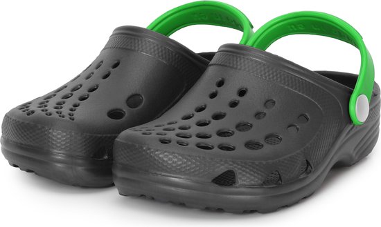 Ladeheid Clogs Kinderen - Tuinschoenen - Lichte - Kinderschoenen - Meisjes - Jongens - Grijs/Groen - 28/29 - LA-CA-FTKIDS