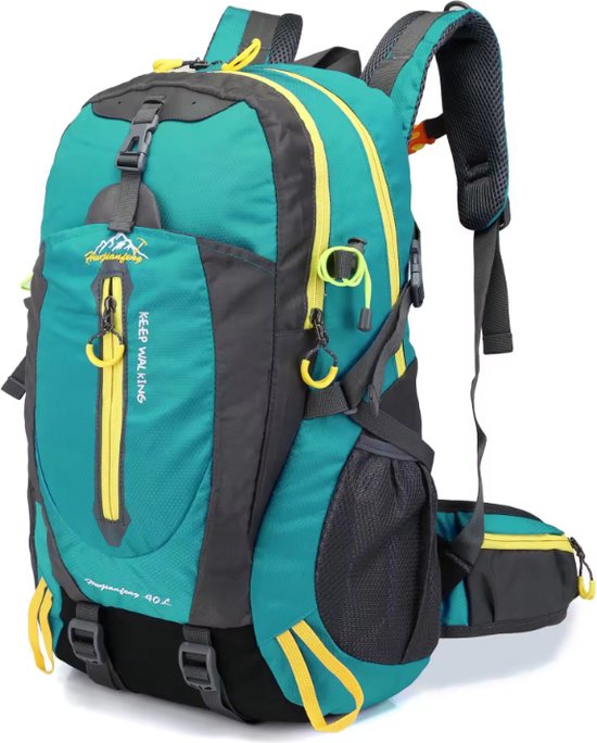 CarryQuest® - 40L - Backpacks - Backpack - Rugzak - Waterafstotend - Nylon - Lichtgewicht - Compact - Zee Blauw - Reizen - Wandelen - Kamperen - Sport - Outdoor - 40 Liter - Backpack Organizer