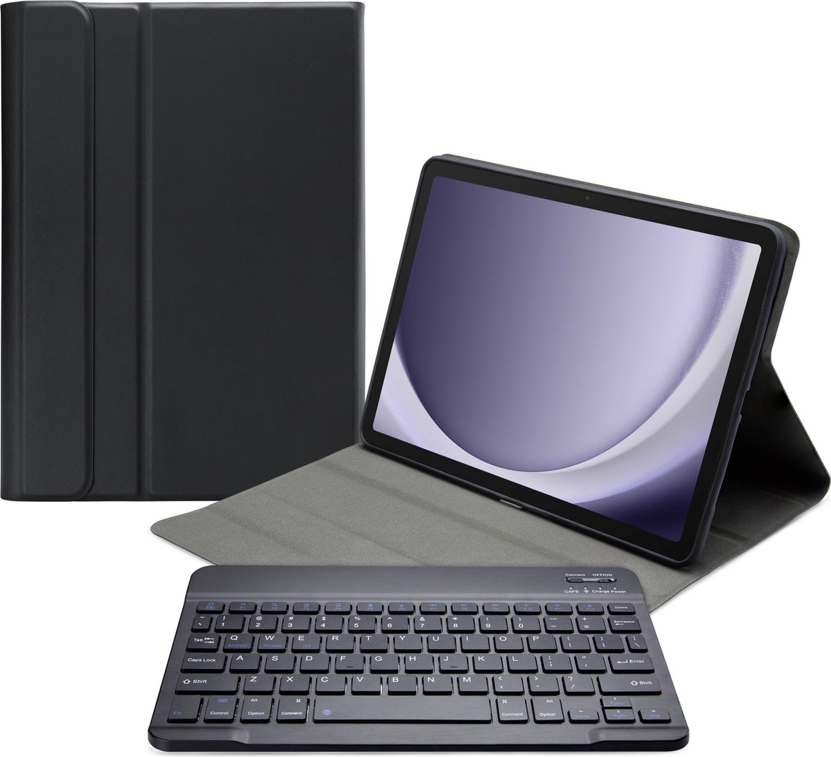 Mobilize Tablethoes geschikt voor Samsung Galaxy Tab A9 Plus (2023) Hoes | Mobilize Detachable Bluetooth Keyboard QWERTY Bluetooth Toetsenbord Bookcase - Zwart