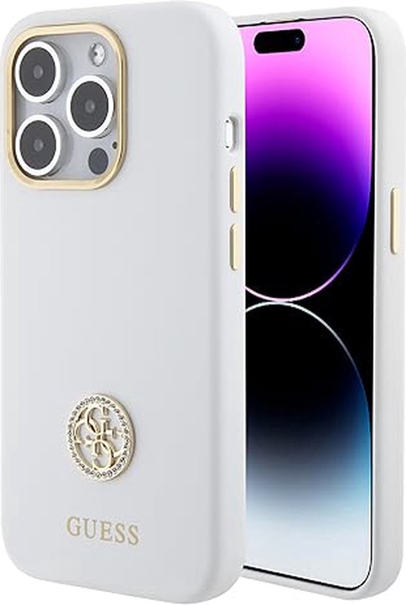 Guess Silicone Case with 4G Strass Logo Case for iPhone