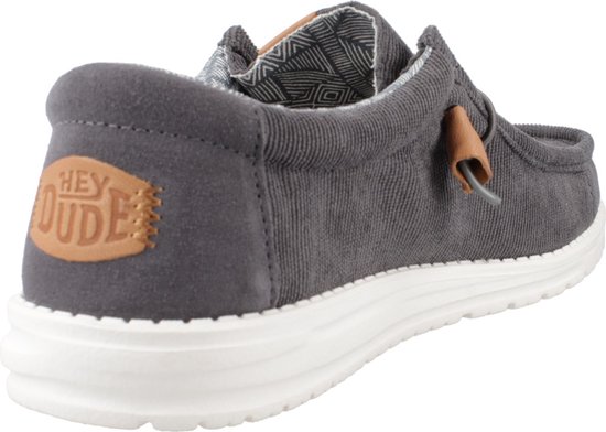 VeraCosy Comfortabele instap pantoffels voor heren, corduroy traagschuim, binnenhuisschoenen, Donker zwart, 6/7 UK