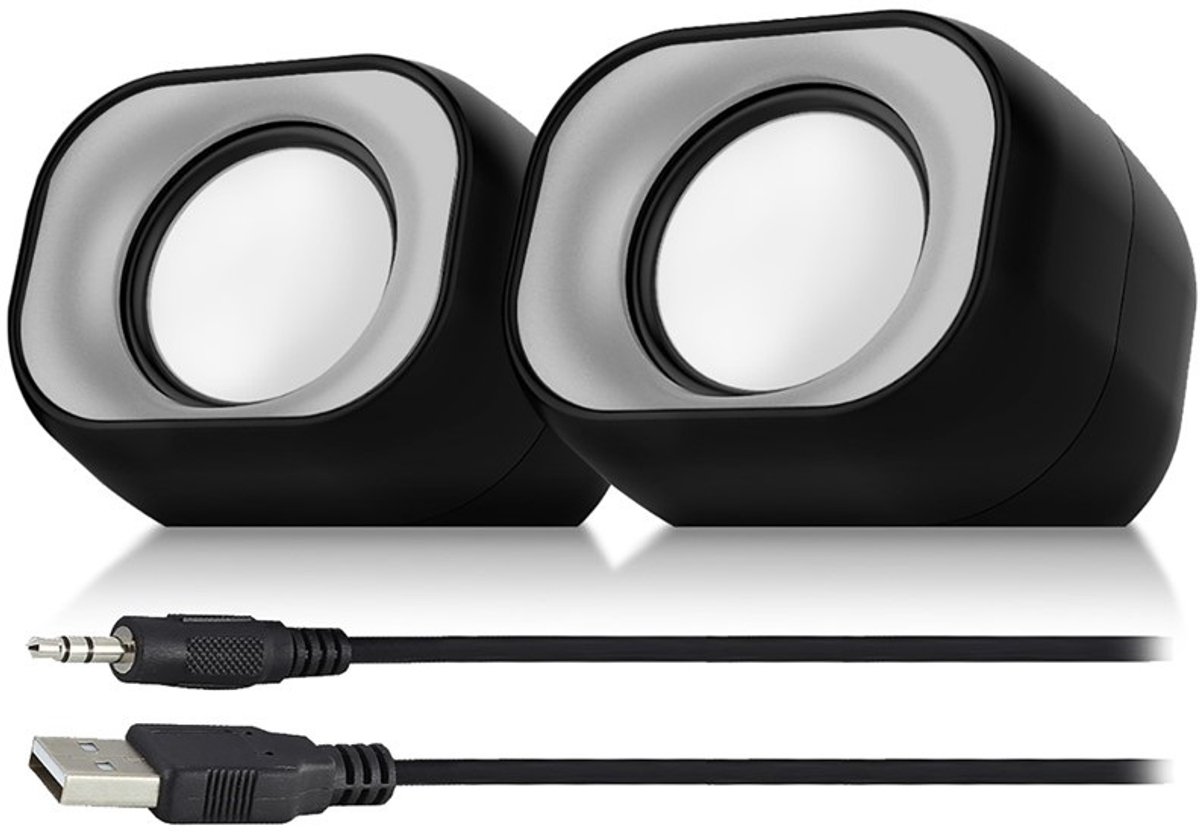 Eminent EM3513 Stereo Speakerset 2.0 voor pc en laptop | Voeding via USB