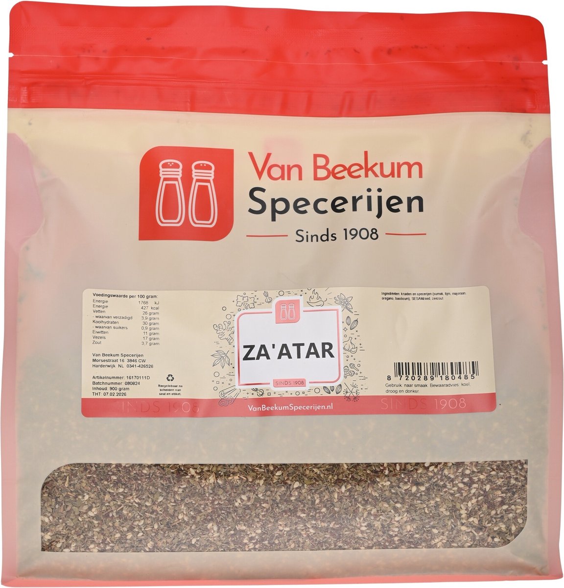 Goedkoopste Van Beekum Specerijen - Za'atar - 900 gram (hersluitbare stazak