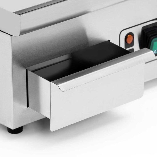 HCB® - Professionele Horeca Bakplaat - glad - 230V - RVS / INOX - Electrisch Teppanyaki Grill apparaat - 45x36x22 cm (DxBxH) - 23 kg - 8728 — afbeelding 2