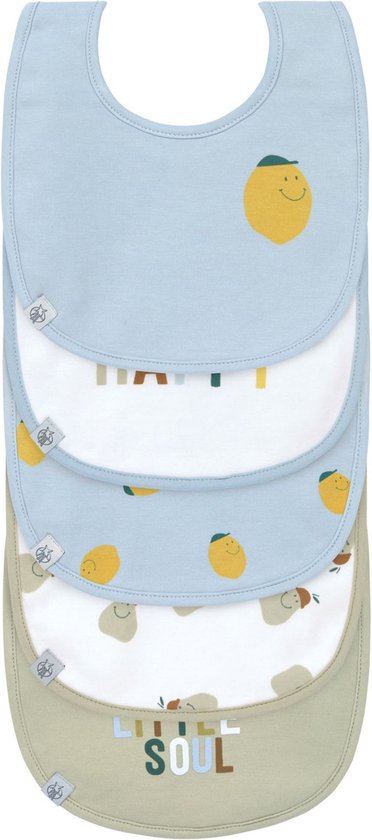 Lässig slabbetje 5 stuks Voordeelpack - Happy Fruits Lemon