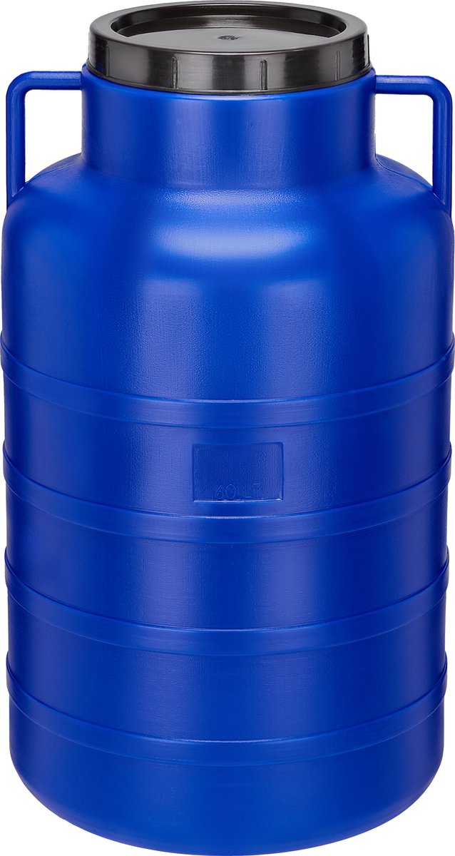 Garronda Regenton 60L kunststof vat levensmiddelcontainer van HDPE voor huis en tuin - GD-0078 Blauw