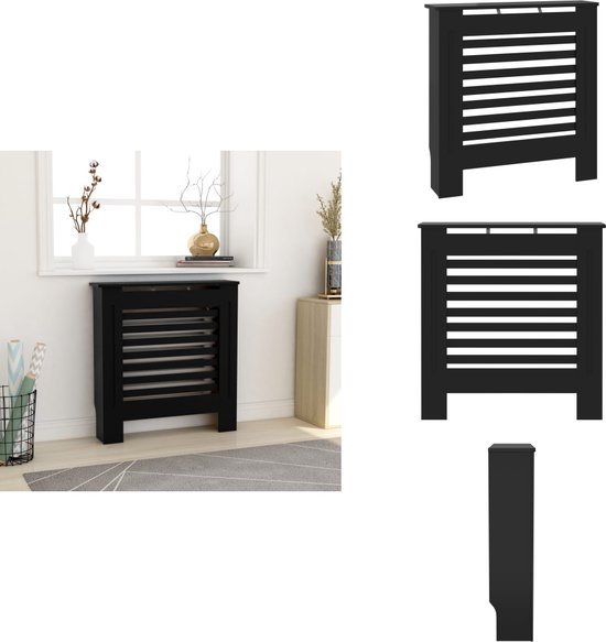 vidaXL Radiatorombouw 78 cm MDF zwart