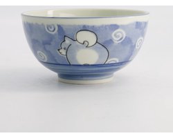 Tokyo Design Studio – Kawaii – Rijstkom – Shiba Hond – Blauw – 16×8cm 600ml