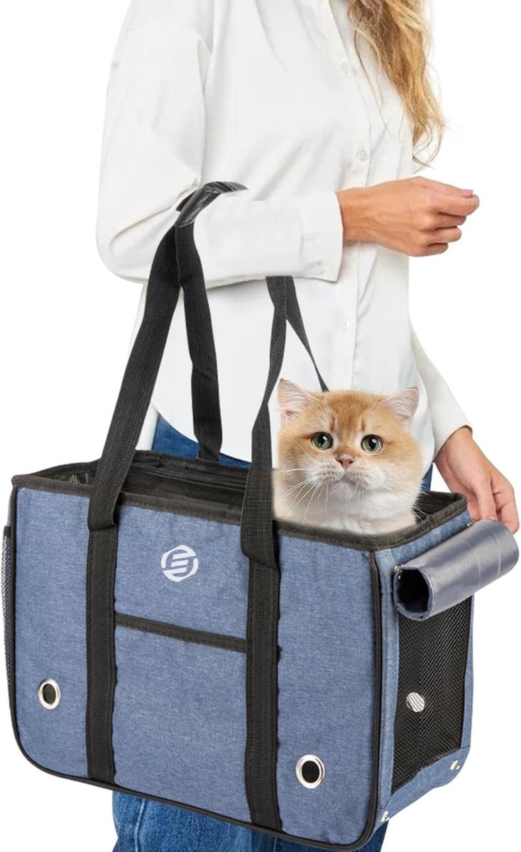 Equivera Katten Vervoersbox - Kattenvervoersbox - Reistas Katten - Reismand - Kattendraagtas - Transporttas