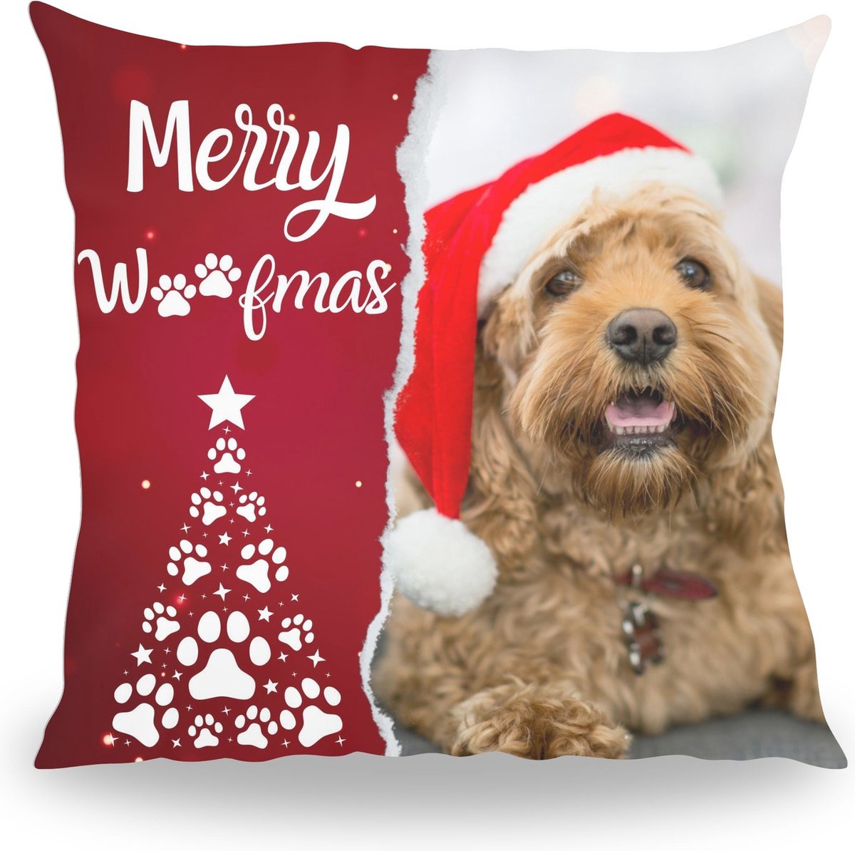 Merry Woofmas - Kussen - 40 cm
