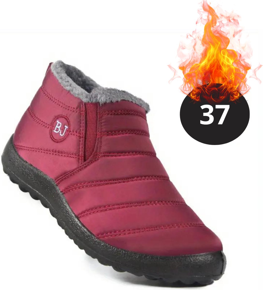 Nivard Snowboots Sneeuwschoenen Sneeuwboots Dames Wintersport Ski Skischoenen – 37 Laag Rood