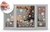Q2P - Kerst Raamstickers - Witte Sneeuwvlokken - Raamdecoratie - Stickers - Wit - Raamversiering - kerst – 72 Stuks