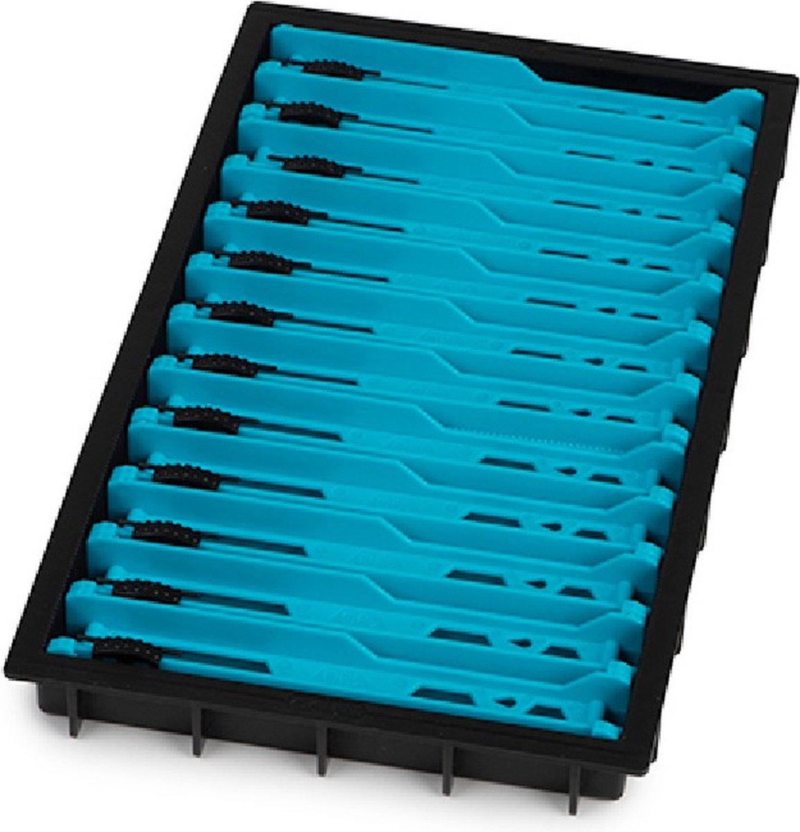 Matrix Loaded Pole Winder Tray 13cm - 12 Winders Light Blue
