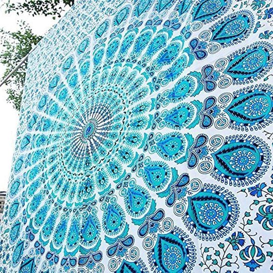 Tenture Murale ANAZOZ 150x130cm - Impression Ciel Ensoleillé Bleu, Polyester, Pour Déco D'intérieur, Camping, Plage
