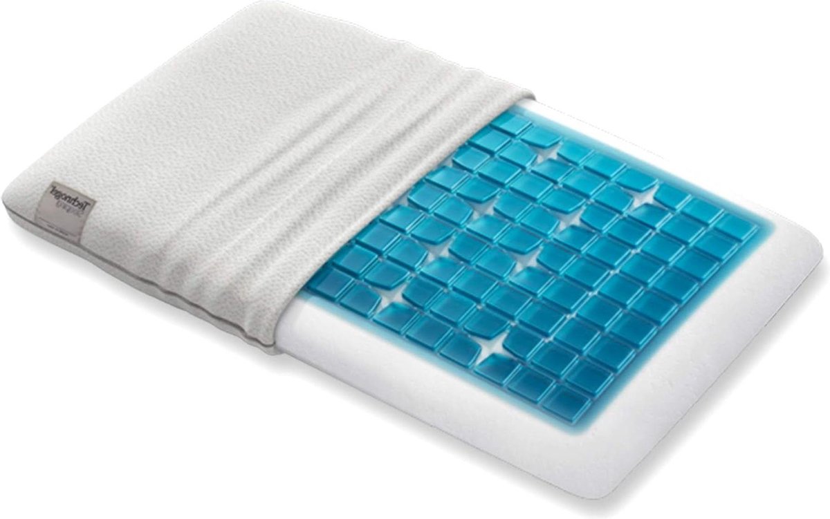 Deluxe orthopedisch neksteun-hoofdkussen - gepatenteerd - vrij van schadelijke stoffen - gecertificeerd - HWS-gelkussen - rugslapers - zijslapers - inclusief kussensloop - 66 x 40 x 07 cm hoofdkussen nekklachten