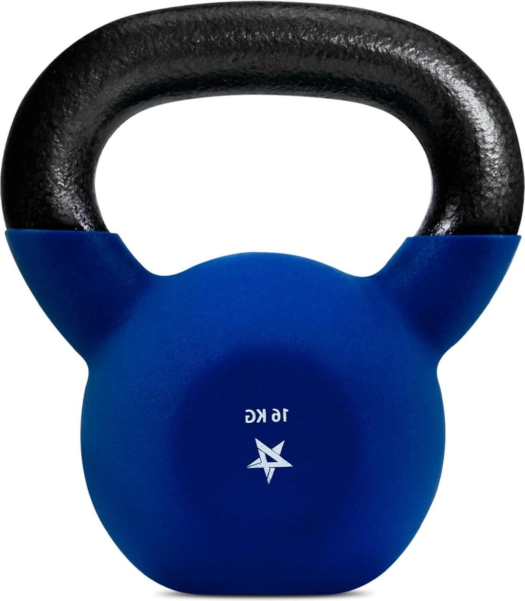 Neopreen Coated Kettlebell Gewichten Krachttraining - 16KG - Donkerblauw verstelbare kettlebell
