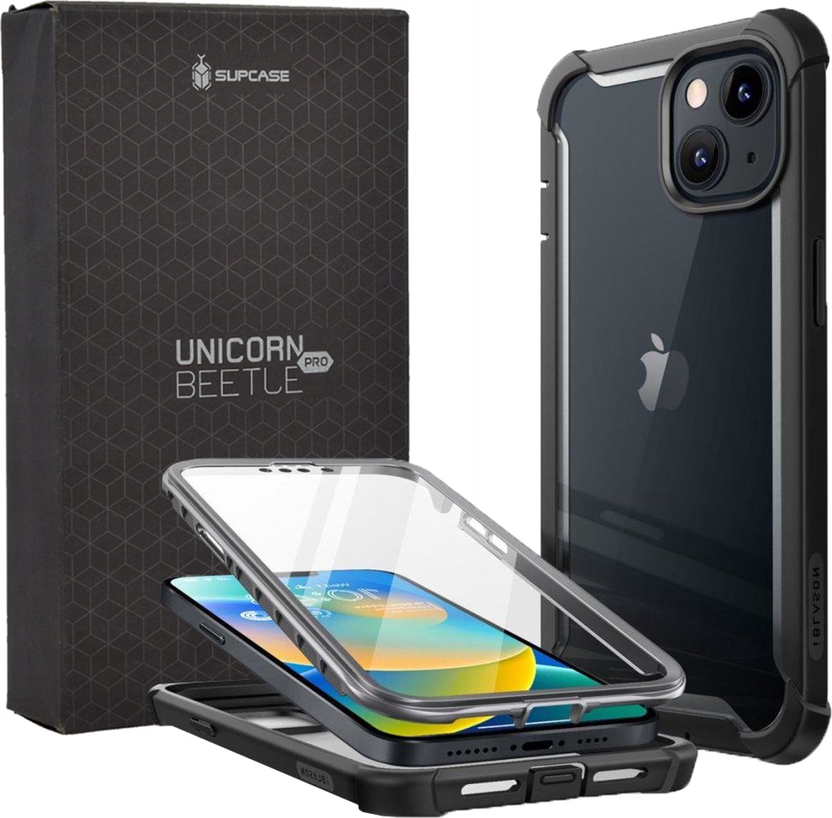 SUPCASE - IBLSN - ARES IPHONE 13/14 ZWART