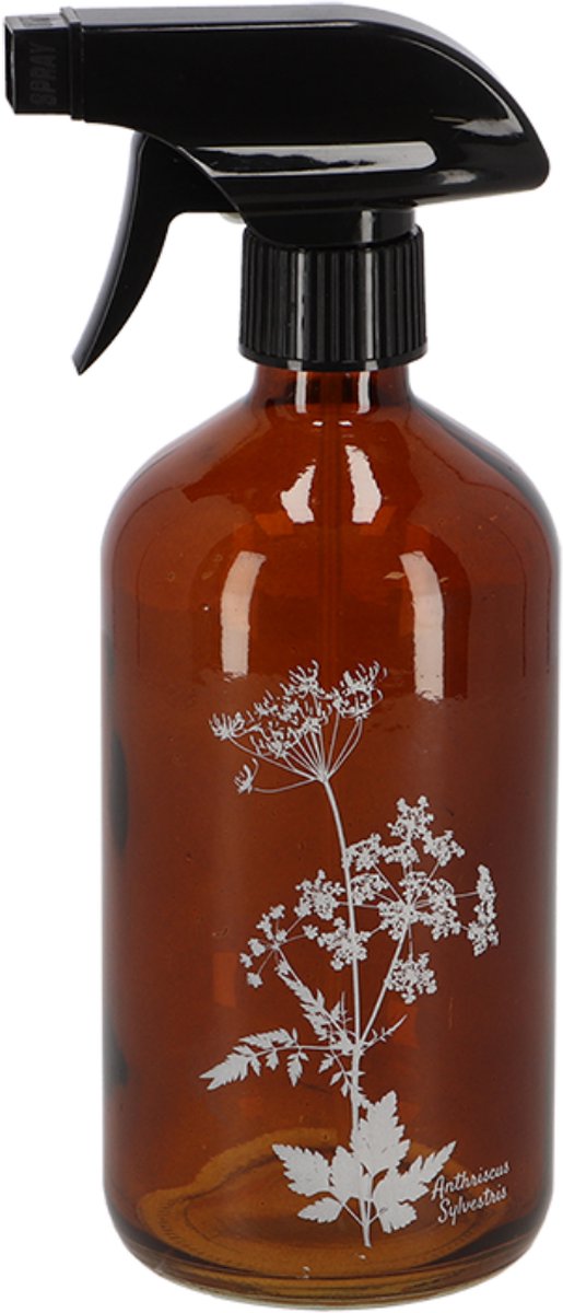 Stijlvolle Watersproeier 'Wilde Bloem' - Bruin Glas - 21 cm