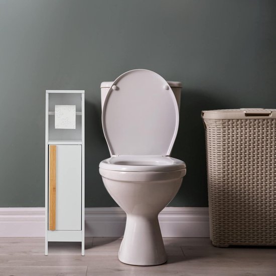Toiletkast wit 18x50x71.3 niva