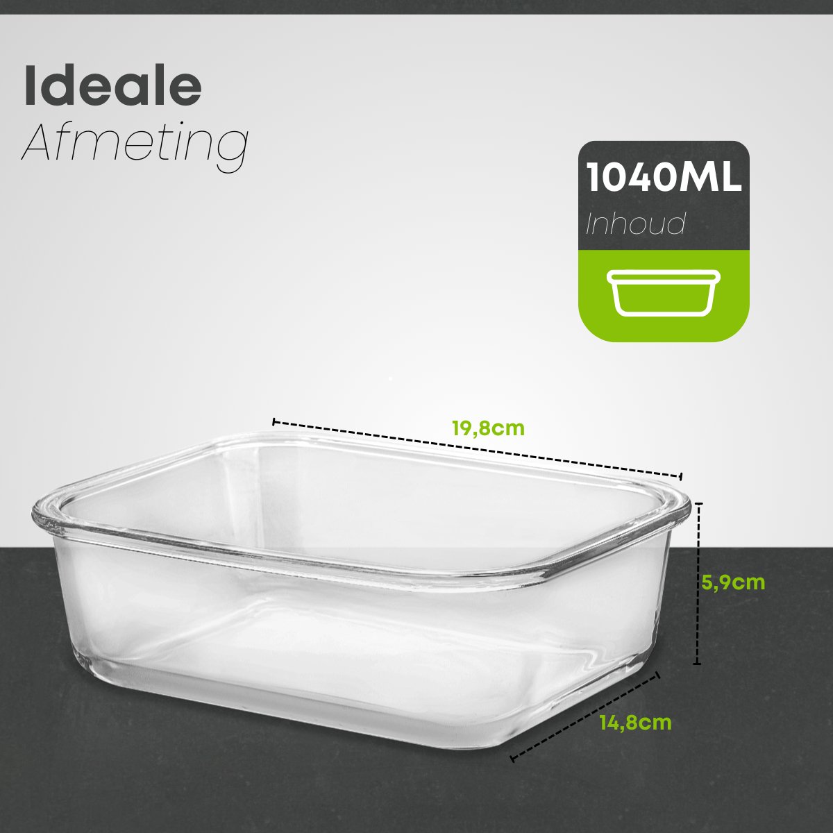 Savoré Kitchen Vershoudbakjes Set – Glas - 5 Stuks Met Stoom Deksel -1040ML - Meal Prep Bakjes - Diepvriesbakjes - Luchtdicht — afbeelding 5