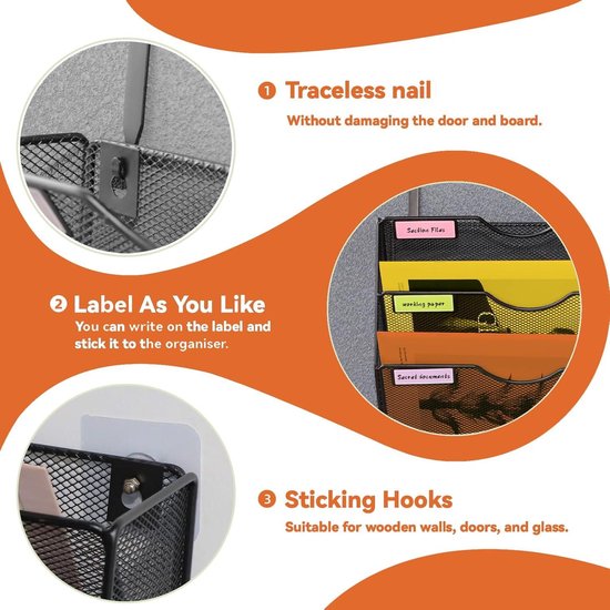 A4 gaas metalen vijl organizer box hangende bestandsmap box bureau opbergrek houder opberg voor kantoor thuis