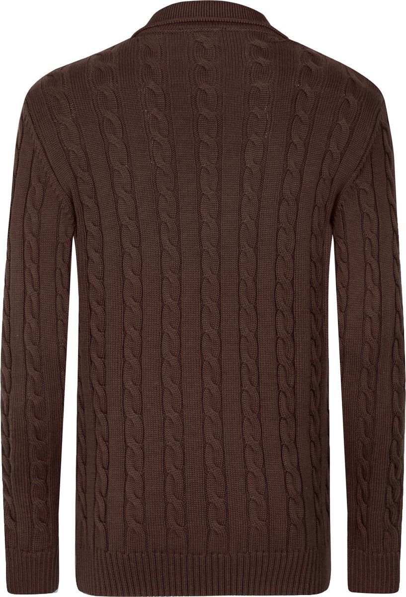 Felix Hardy Polo Trui - Polokraag - Lange Mouv Heren Bruin - Xl