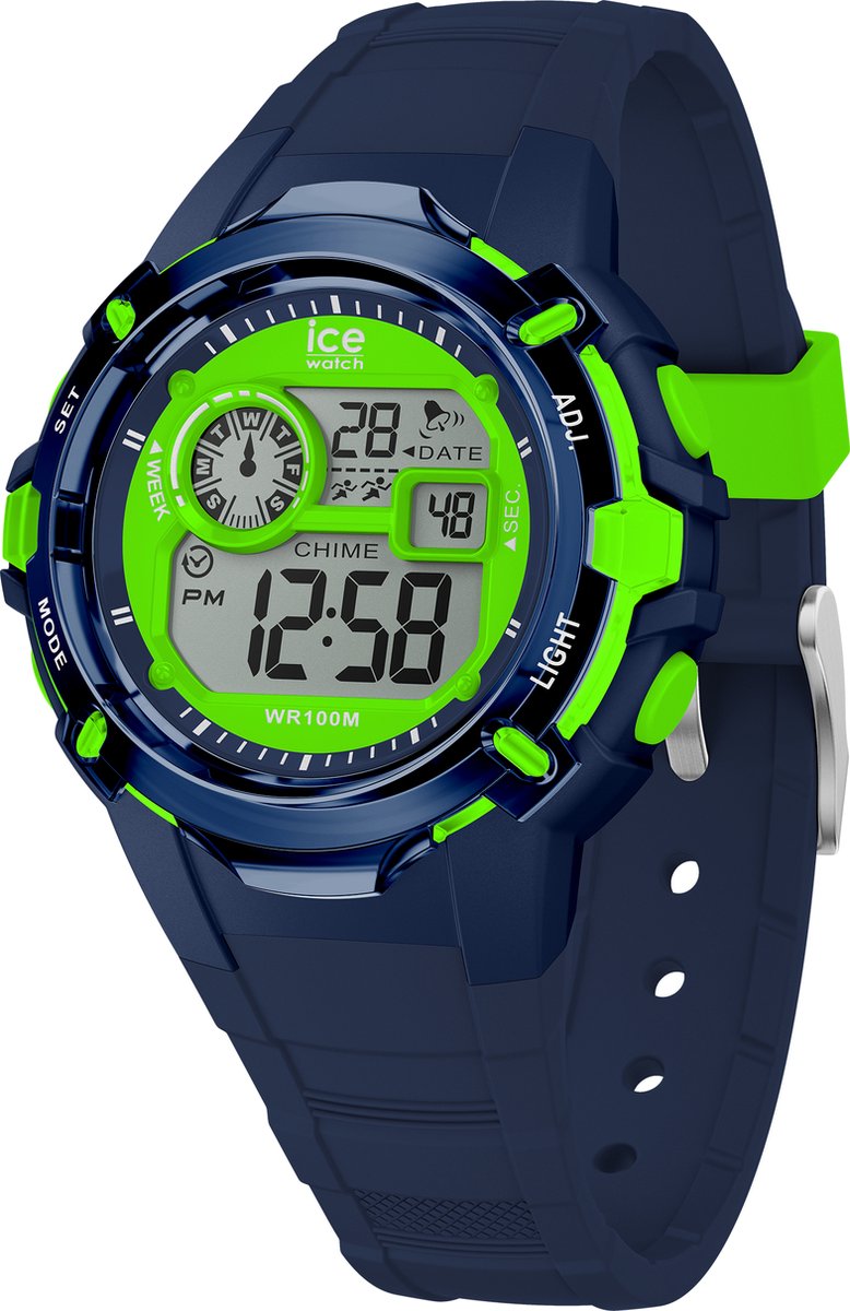 Ice Watch ICE digit explorer - Dino 023263 Horloge - Siliconen - Blauw - Ø 40 mm