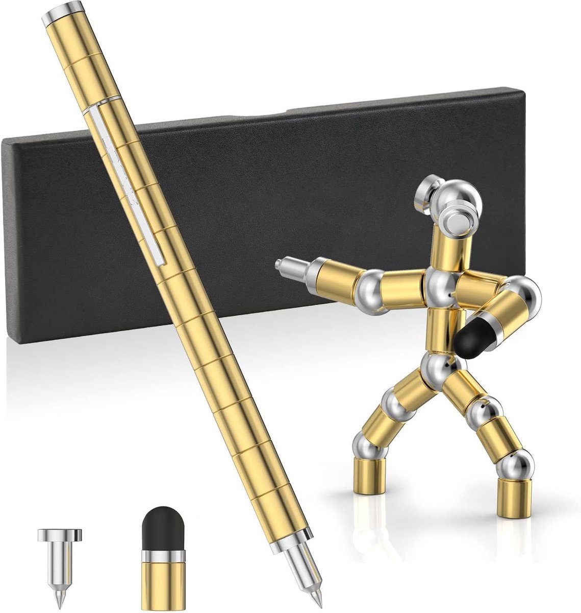 Stylo Magnétique Créatif - Stylo Anti-stress Fidget - Ensemble Avec Billes Et Anneaux - Cadeau Original