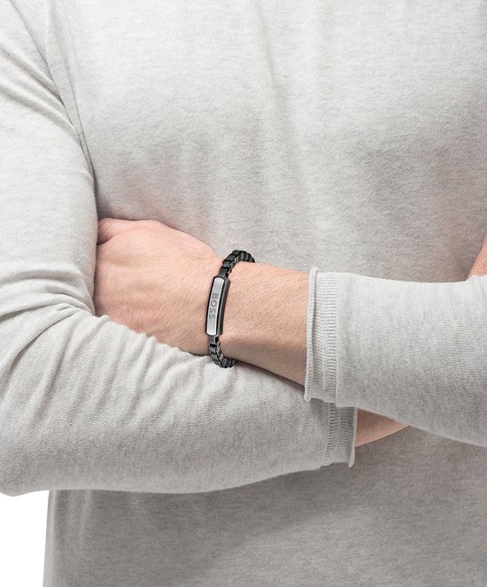 14-karaats gouden gourmet schakelarmband voor heren