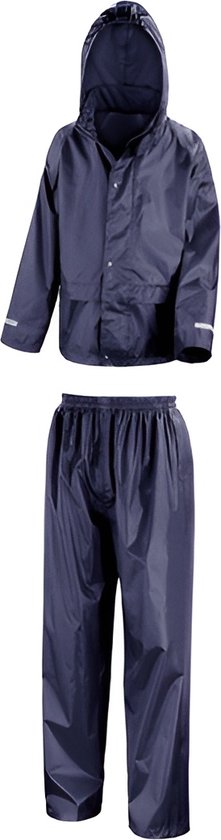 Donkerblauwe kinderregenpak van Result 146/152