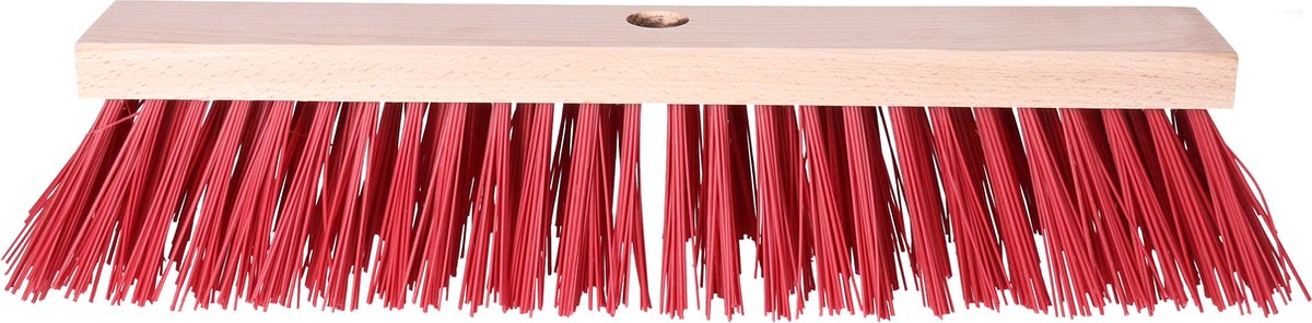 Goedkoopste Buemag Bezemkop - Elaston - rood - hout - hard - 40 cm - 24mm - straatbezem/buitenbezem
