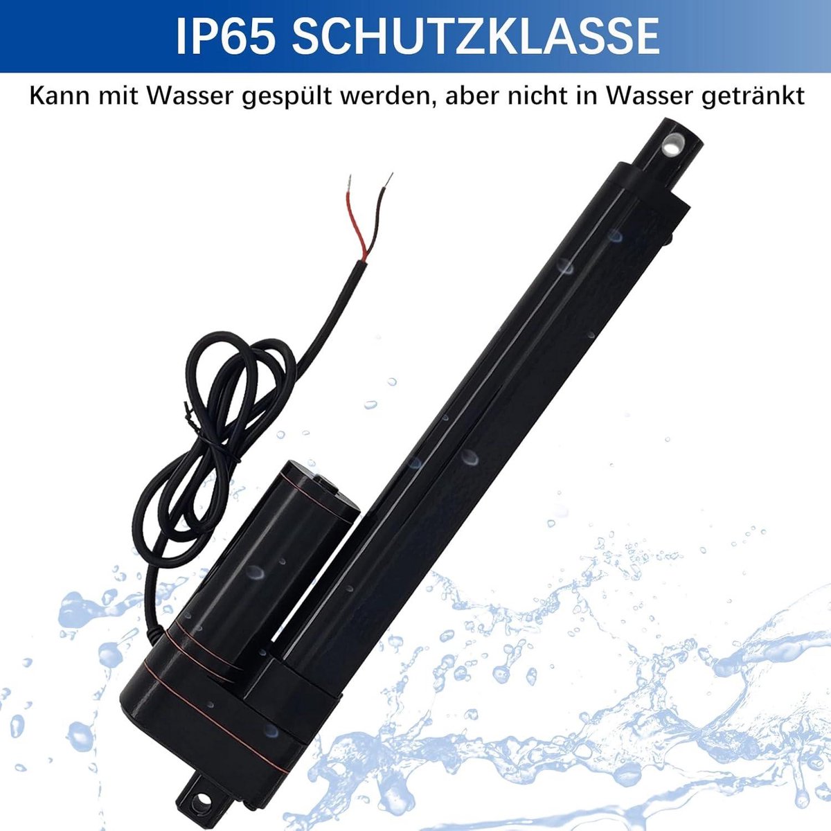 600 mm, slag 400 N, IP65 waterdicht, lineaire aandrijving, 12
