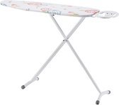 Bol.com Strijkplank - Ovalen ijzeren standaard - Klassiek - 109 x 35 cm - Wit - Bloempatroon aanbieding