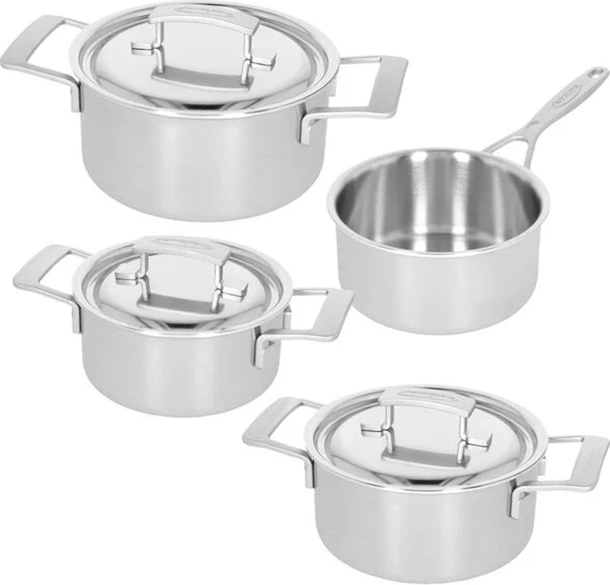 Demeyere Industry 5 Kookpannenset - 4-Delig - RVS - Dichte rand