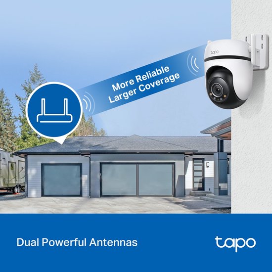 TP-Link Tapo C520WS - Caméra de sécurité - Plein air - 2,5K - 360° horizontal & 130° vertical - Caméra WiFi