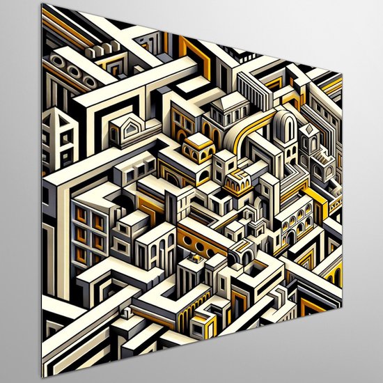 1971 Vlinderposter, door M C Escher, zwart licht fluorescerend, de vlinders zijn kleurrijk, in elkaar grijpend en psychedelisch kunstdecor aan de muur - Nederland