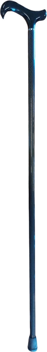 Premis - Luxe Carbon wandelstok derby handgreep - Kleur Carbon (zwart met donker grijs) - Max gebr. gew. 120 kg