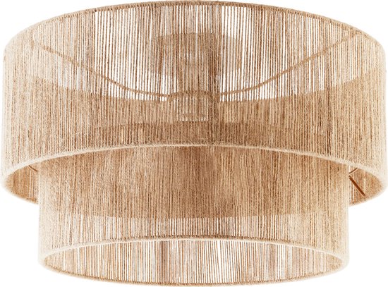 Foto: Tectake plafondlamp boho style hanglamp met lampenkap van jute 40w decoratieve hanglamp voor woonkamer slaapkamer eetkamer