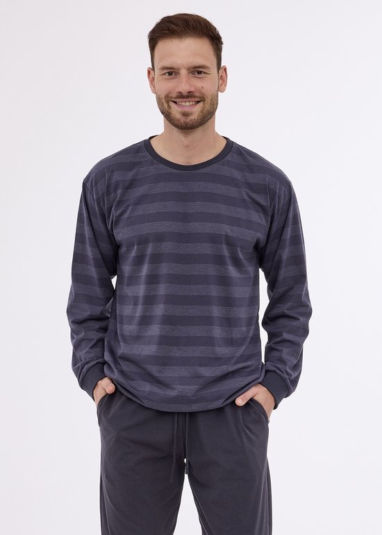Foto: Cornette heren pyjama winter lange mouw lange broek loose 15 graphite 117 280 xl