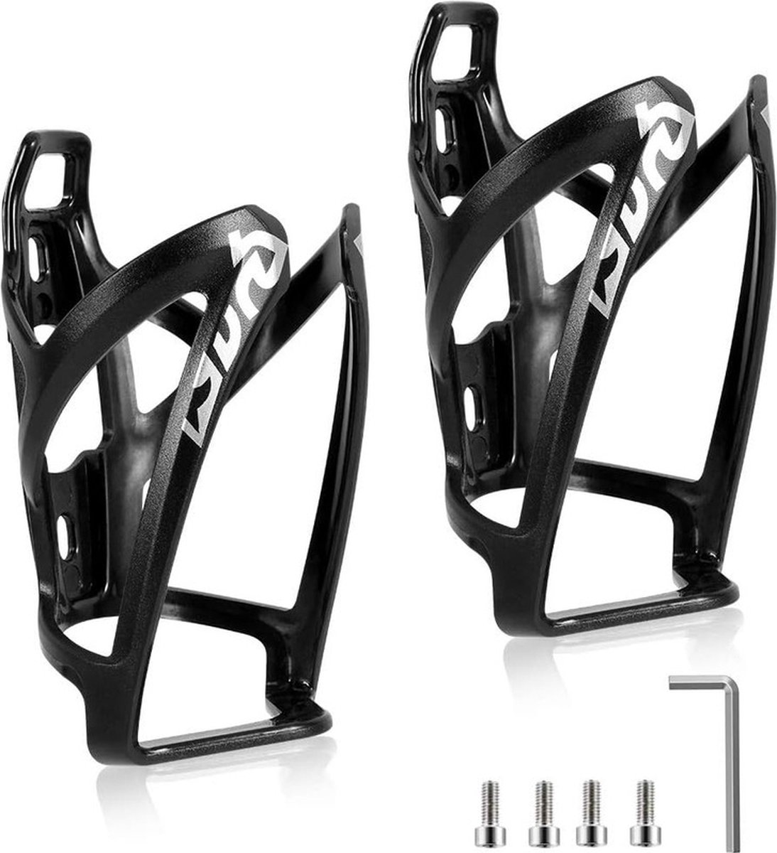 2-Pack Bidonhouder voor de Fiets - Lichtgewicht Racefiets - Stevige Mountainbike - Drinkhouder voor de Fietsfles - Voor Racefietsen, MTB's en Kinderfietsen - zwart - 14.8*7.1cm